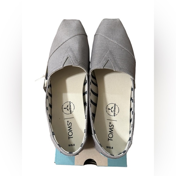 Toms Grey Alparagata Slip On Shoes - Picture 4 of 6